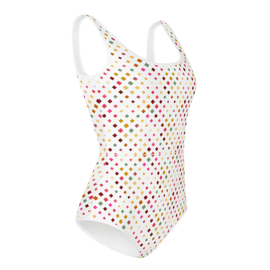 Colorful Square Patterns Youth Swimsuit product image (3)