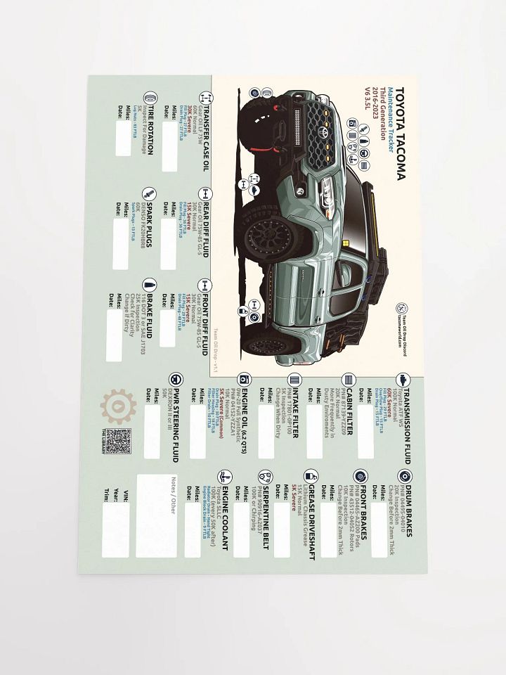 3rd Gen Maintenance Tracker v1.1 - Lunar Rock product image (2)