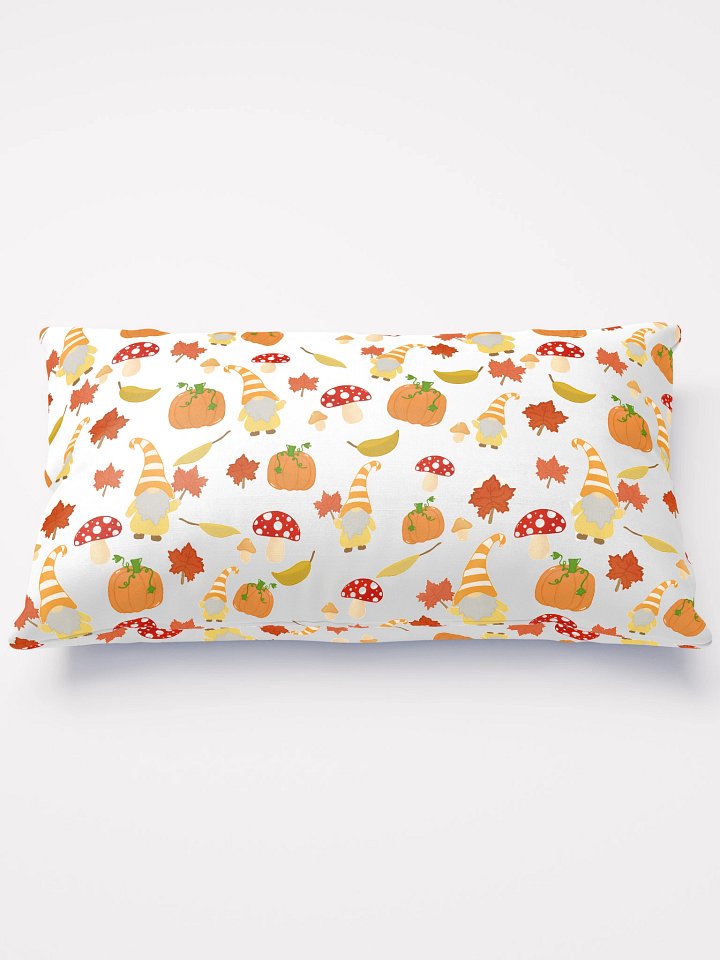 Fall with my Gnomies in White Pattern Pillow product image (2)