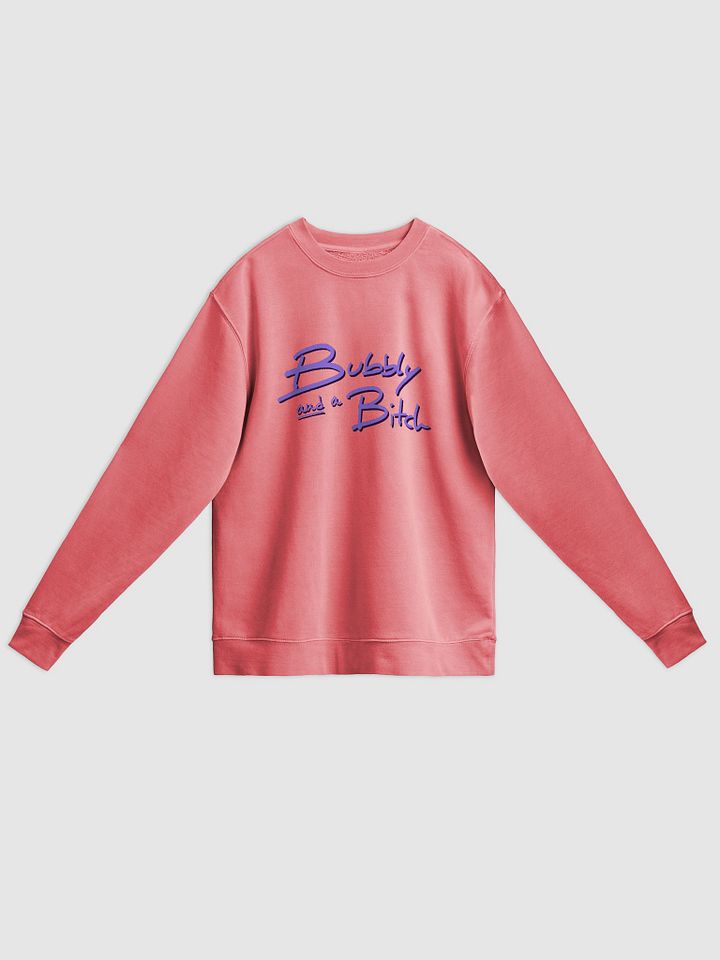Bubbly and a B*tch (purple shadow design) printed pigment crewneck product image (15)