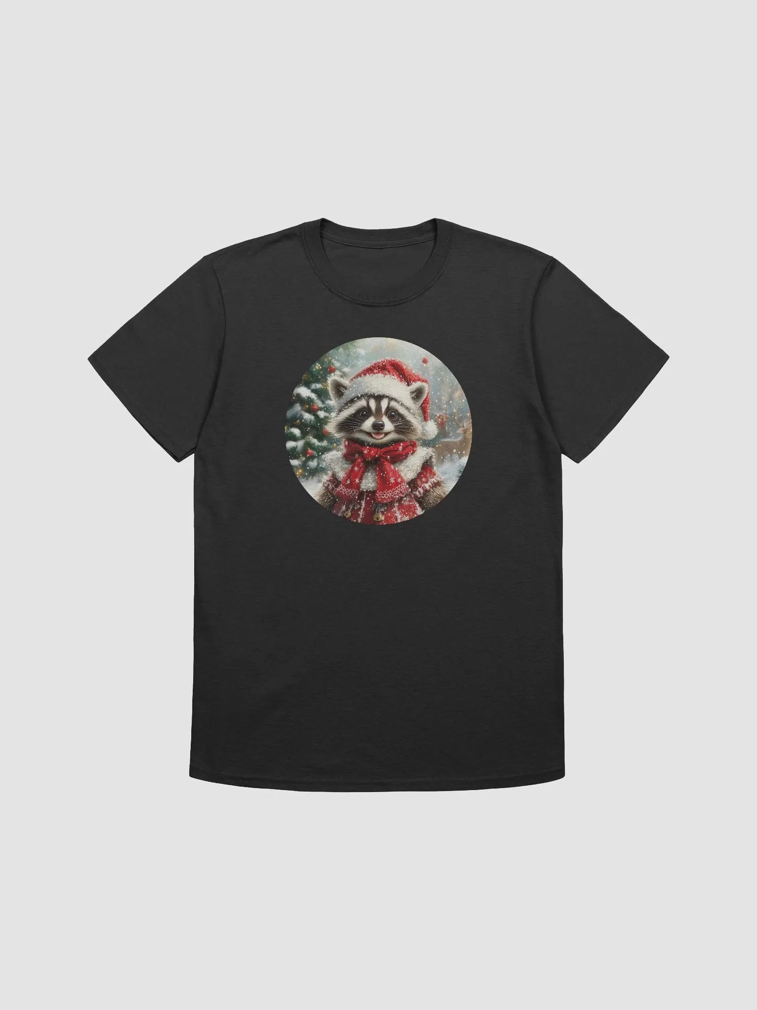 Festive Raccoon Wonderland T-Shirt product image (1)
