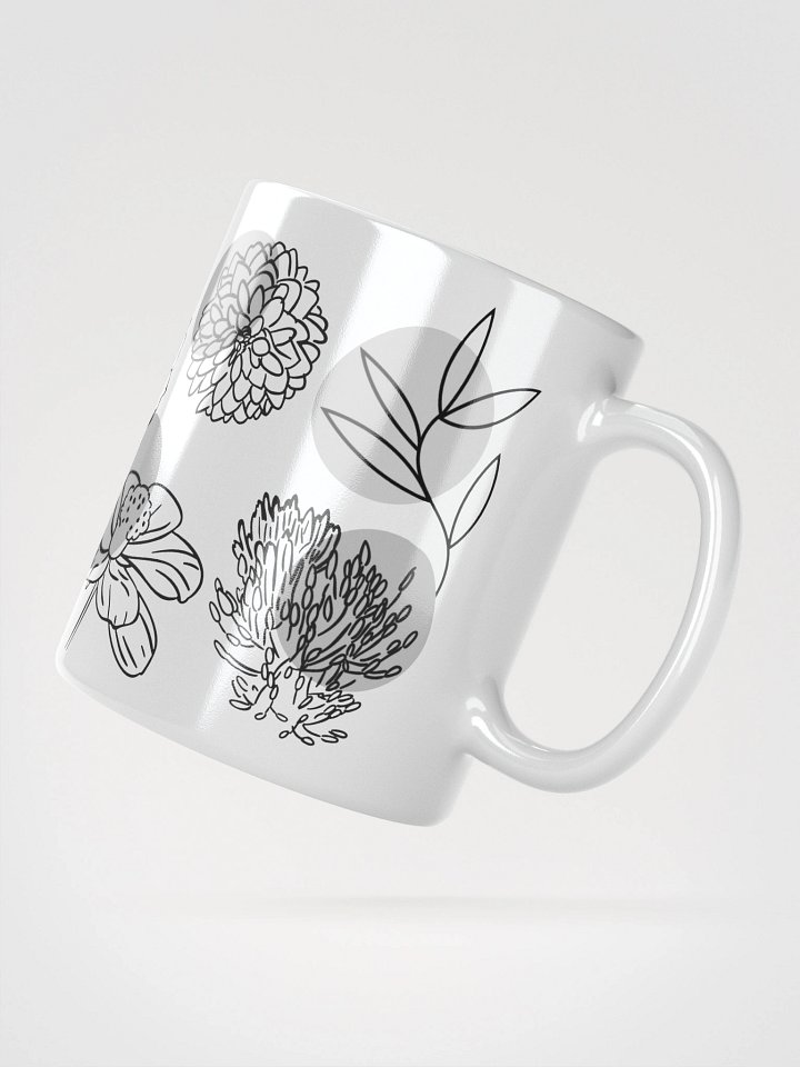Mug Blanc - Ombres d'Encre - Cadeau Floral Stylisé product image (2)
