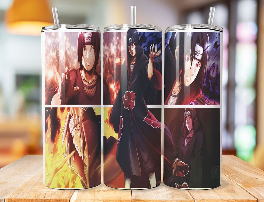 Itachi Uchiha 20 oz Stainless Steel Tumbler – Naruto Akatsuki Design product image (1)