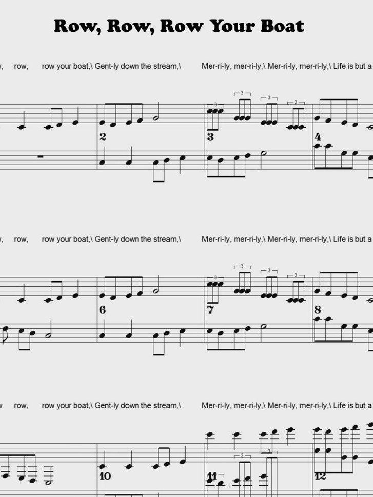 Row, Row, Row Your Boat - CS - Piano sheet music product image (1)