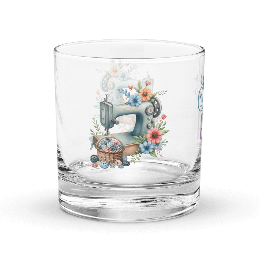 It's Sew Easy Vintage Sewing Machines Rocks Glass product image (3)