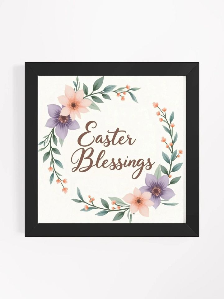 Elegant Easter Blessings Floral Poster product image (1)