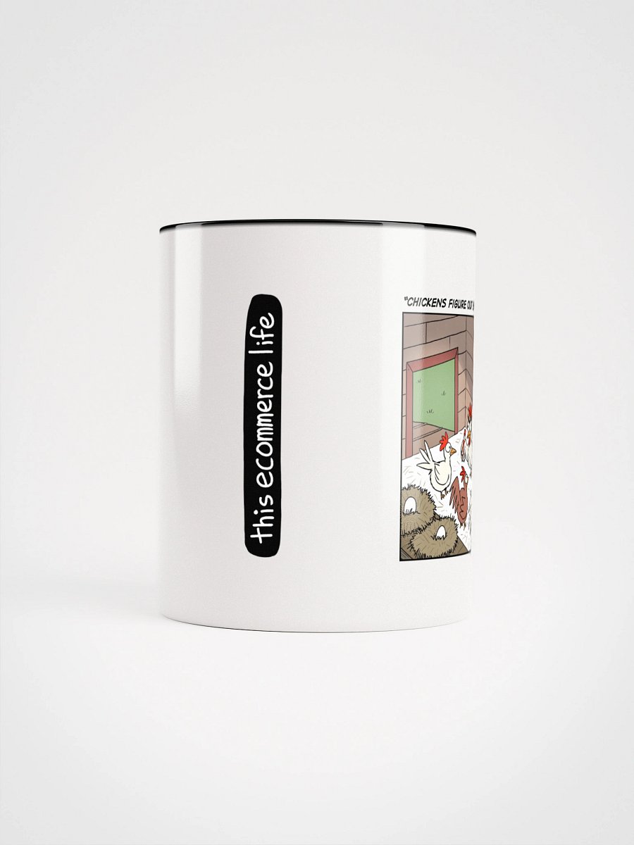 "Chickens figure out enshittification" mug product image (9)