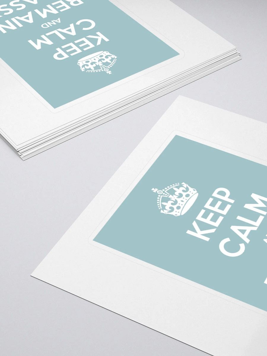 Keep Calm Sticker in Blue product image (15)