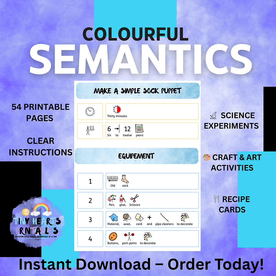 Colourful Semantics Recipes & Experiments Poster Bundle | 12 Visual Safety Rules for Kids | SEN, EYFS, Classroom, PSHE, Mental Health product image (5)