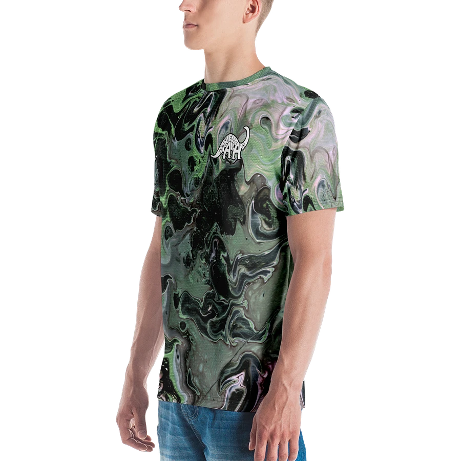 Metallic Green Fluid Acrylic T-Shirt product image (6)