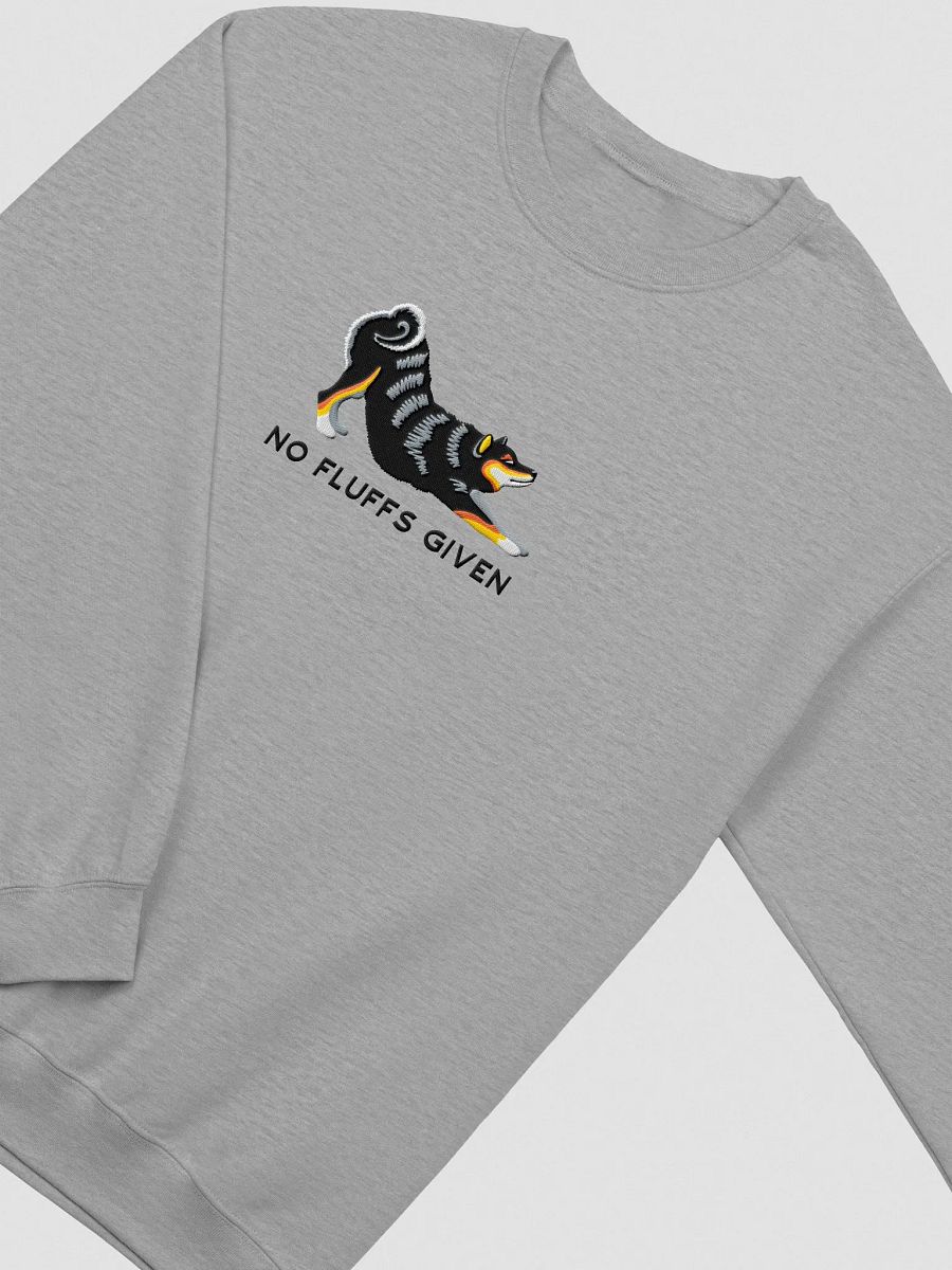 No Fluffs Given Sweatshirt (Embroidered) of a Shiba Inu(Tricolor) product image (5)