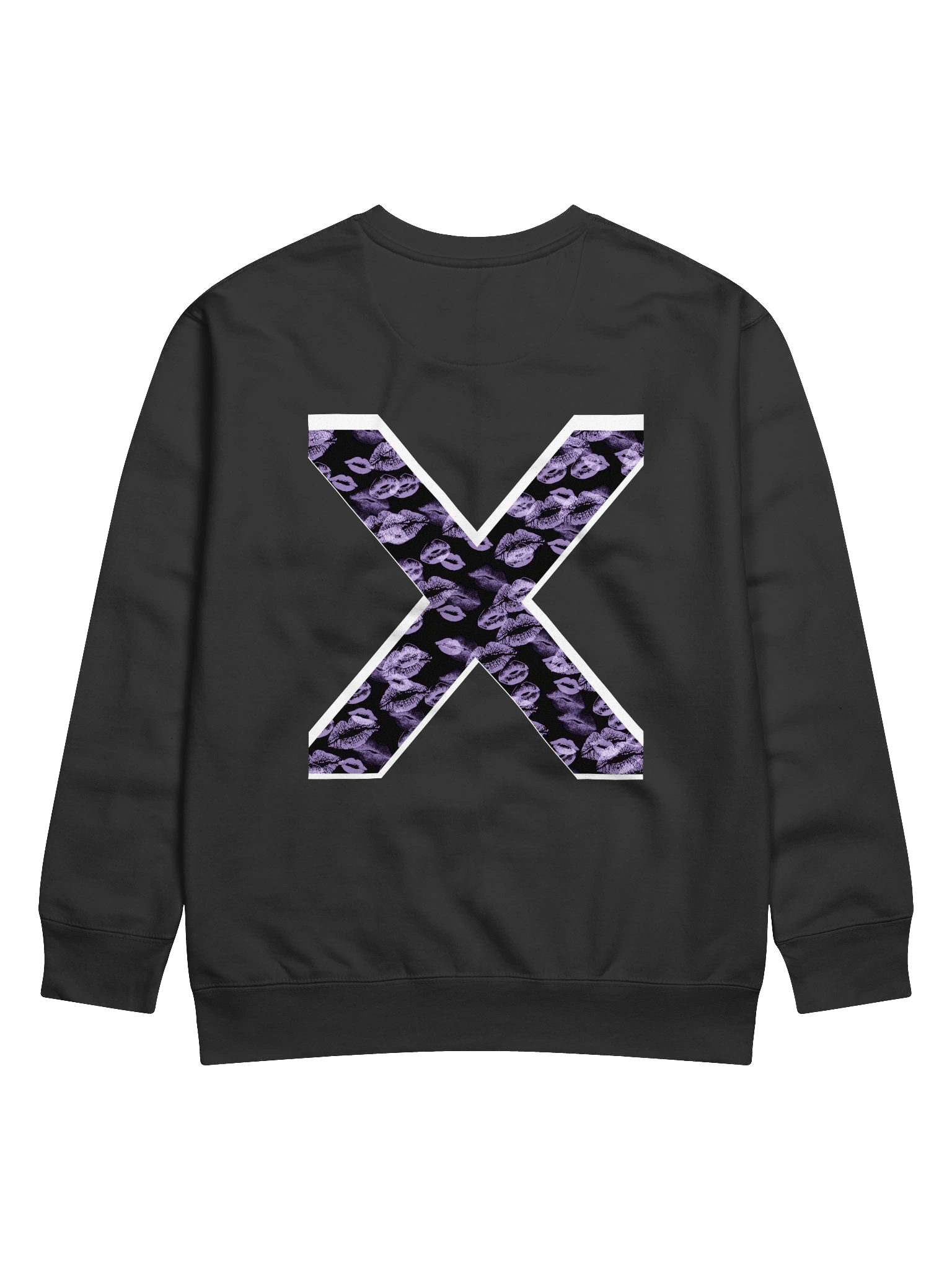 Black X Lilac Lipstick Kisses | Crewneck product image (1)