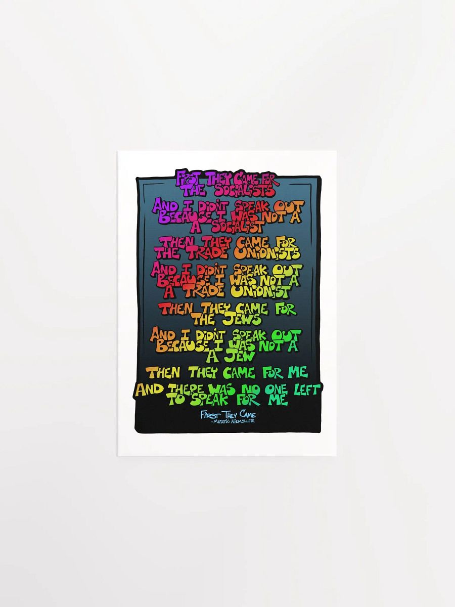 "First they came" Poster product image (1)