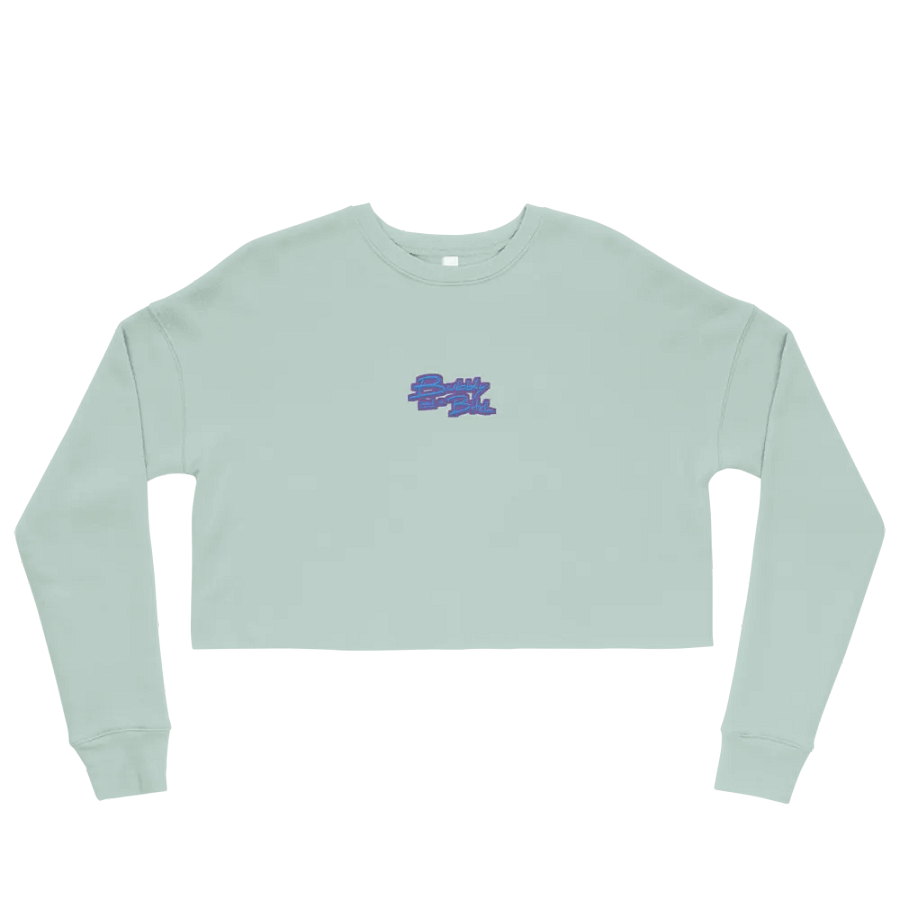 Bubbly and a B*tch (violet bubble design) embroidered fleece crop crew product image (25)