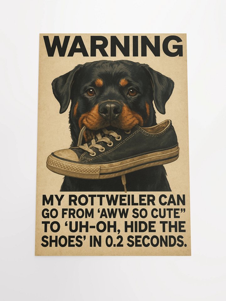 My Rottweiler can go from ‘aww so cute’ to ‘uh-oh, hide the shoes - Poster product image (2)