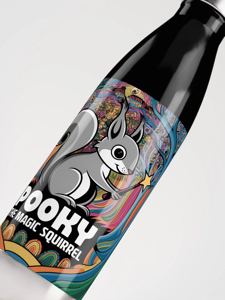 Black Water Bottle: Pooky, the Magic Squirrel product image (5)