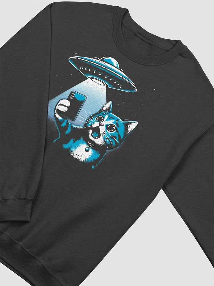 Surprised Cat UFO Crewneck Sweatshirt product image (4)