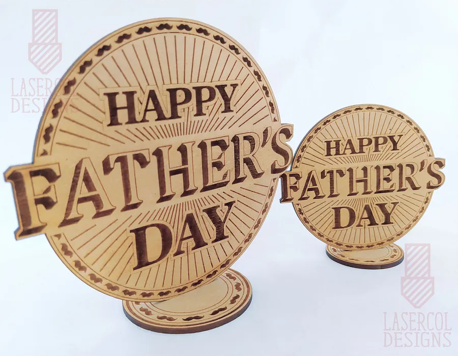 Father's Day Gift Plaque (2 Sizes, 2 Styles) - Laser Cut Files product image (4)