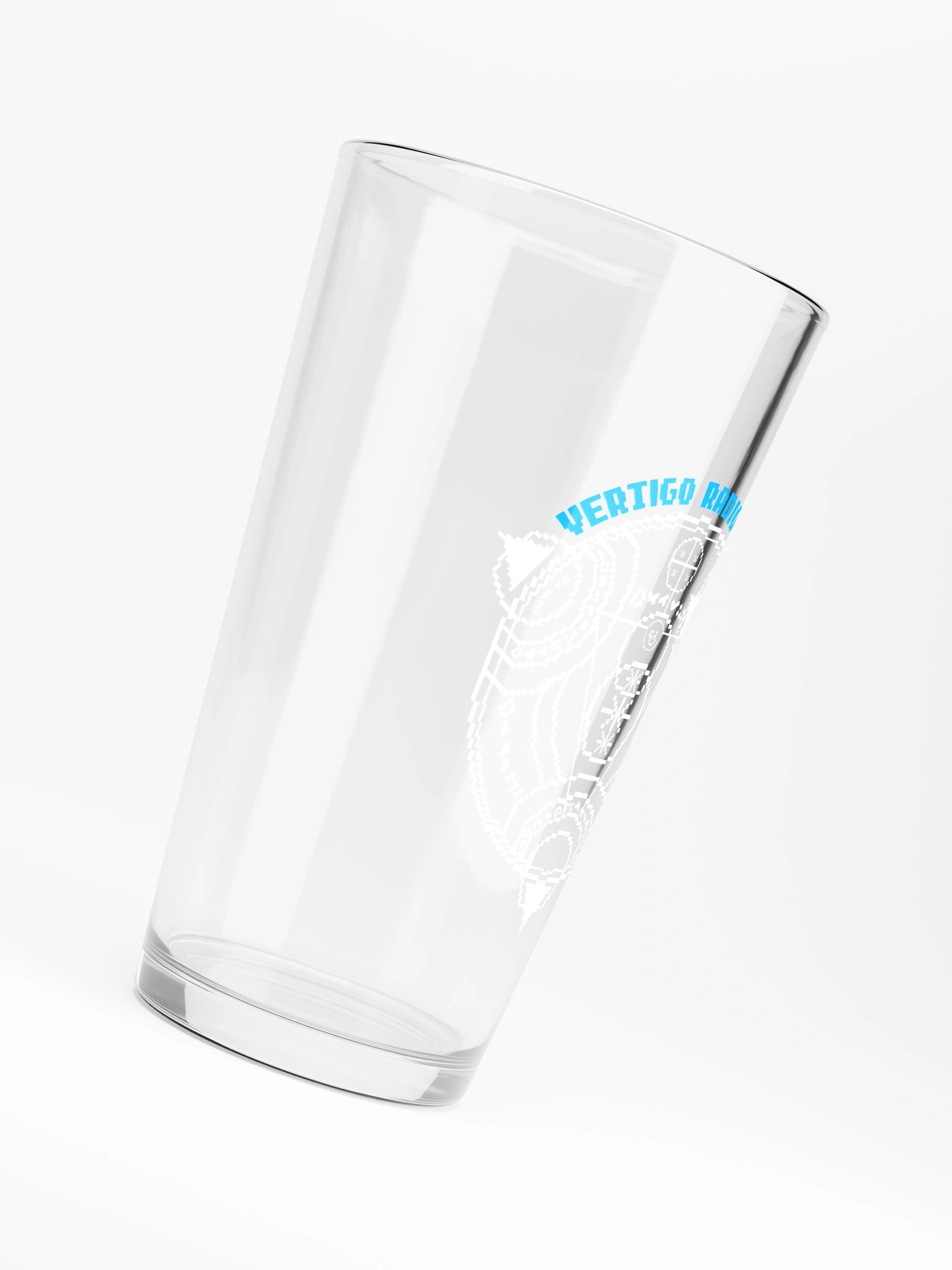 Vertigo Radio Live Pint Glass: Blue Pixel Edition product image (6)