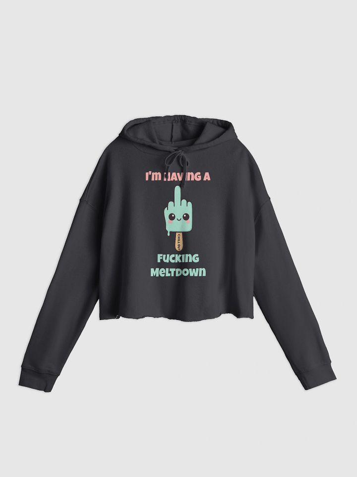 I'm Having A Fucking Meltdown Crop Hoodie product image (1)