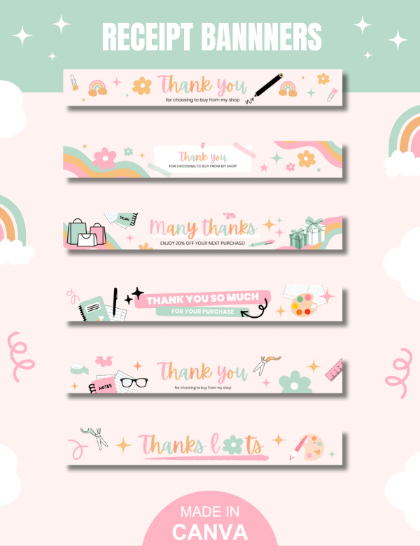 Whimsical MRR/PLR Etsy Receipt Banners product image (1)