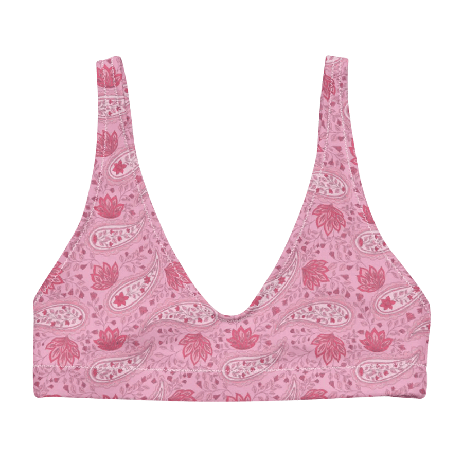 Rosewater Paisley | Recycled Padded Bikini Top product image (7)
