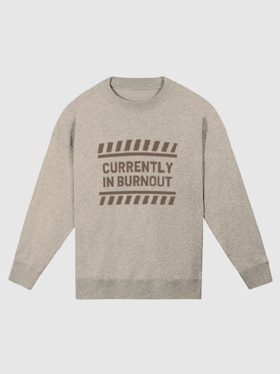 CURRENTLY IN BURNOUT (lg. design, taupe and brown) knitwear relaxed crewneck product image (1)