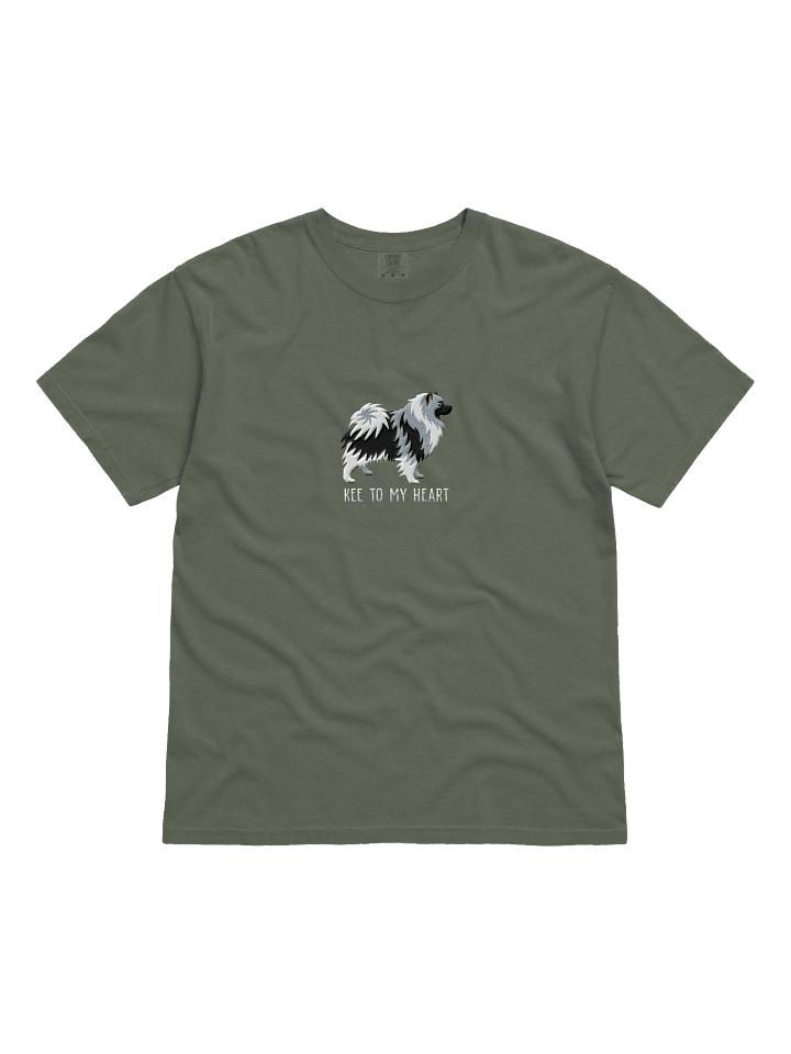 Kee to My Heart T-Shirt(Embroidered) of a Keeshond(Black & White) product image (21)