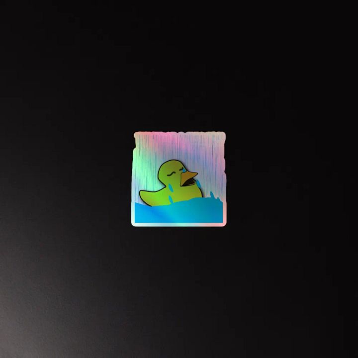 Quackers Cry Holographic Sticker product image (2)
