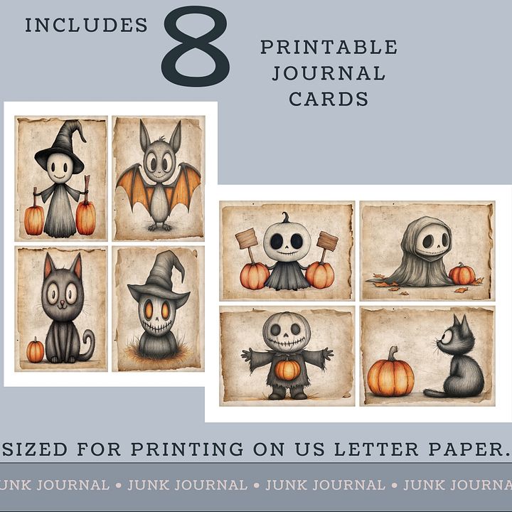 Spooky Halloween - Printable Journal Cards V7 product image (2)