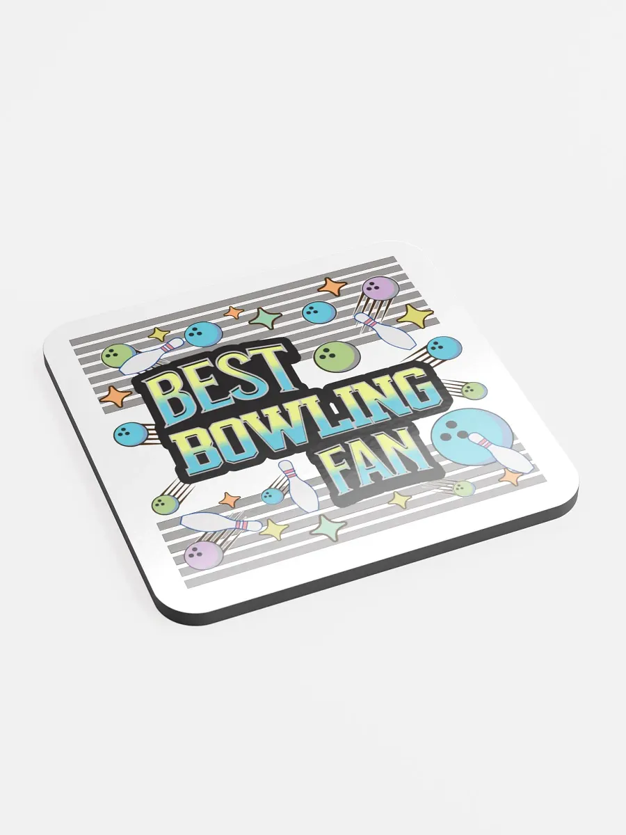 Best Bowling Fan Fanatic Glossed Cork Coaster product image (2)