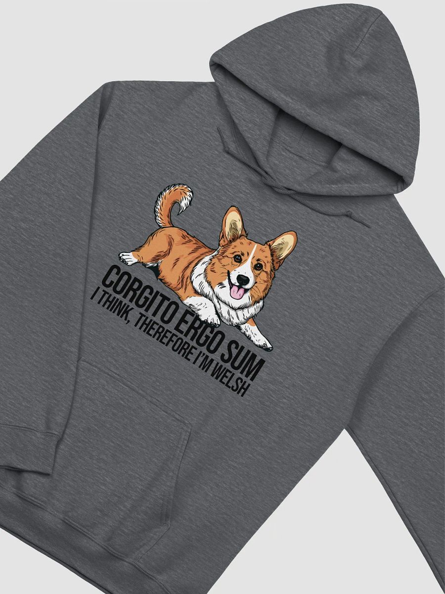 Corgito Ergo Sum Hooded Sweatshirt of a Cardigan Welsh Corgi | Funny Hoodie for Herding Dog Paw-rents product image (5)