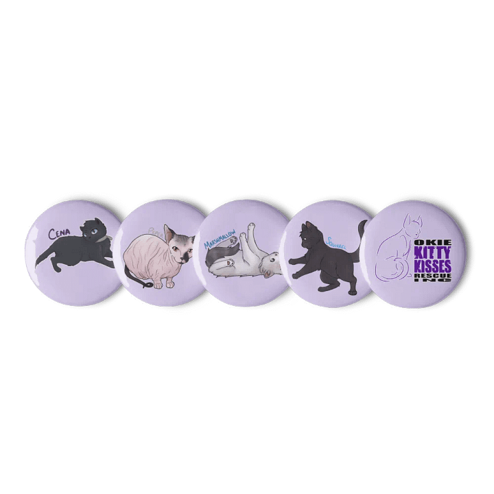 Cats of OKKR Pin Button Set - Set 1 product image (2)