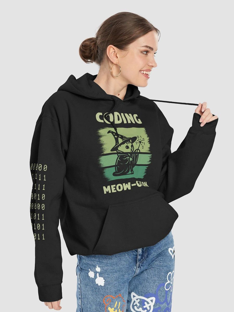 "Coding Meow-gician" Wizard Cat Funny Hoodie product image (6)