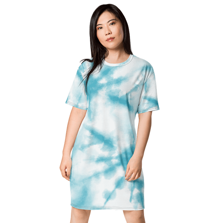 Exclusive Blue Tie-Dye T-Shirt Dress - Only at TDS Music product image (1)