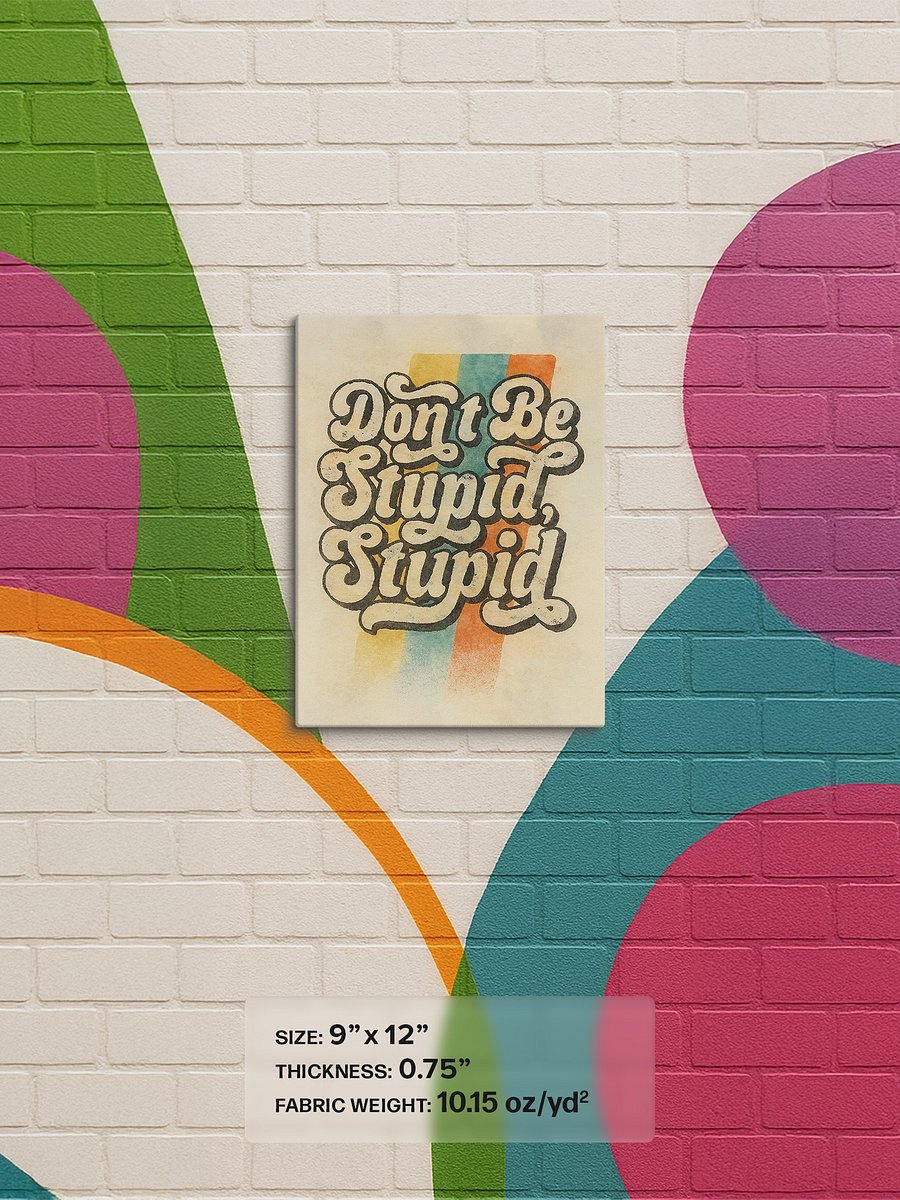 Don't Be Stupid - Canvas product image (3)