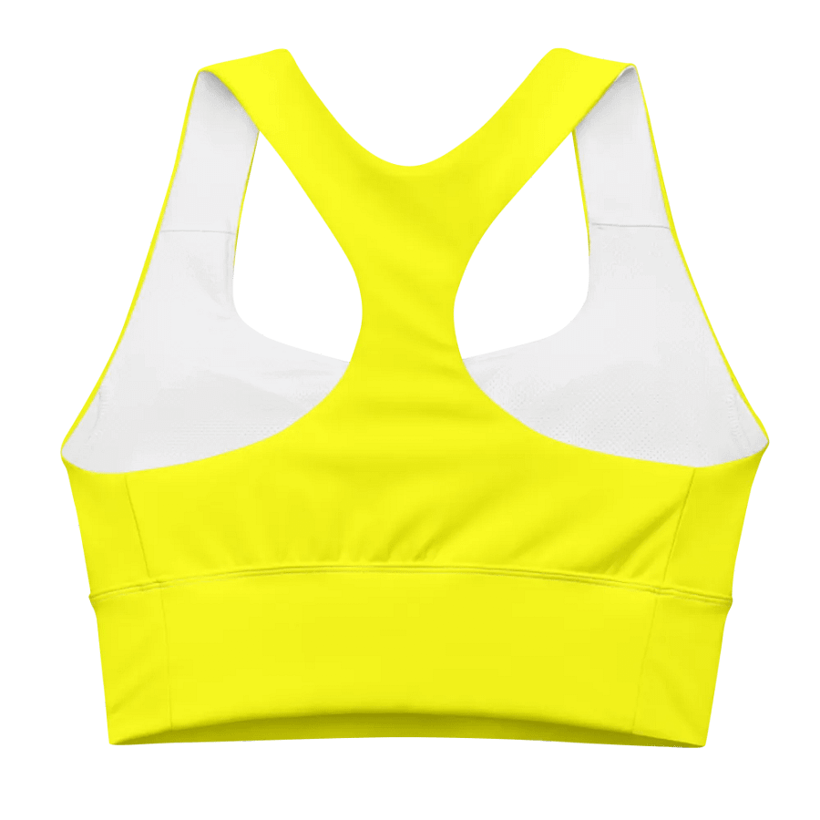 Plain Color Yellow Longline Sports Bra product image (6)