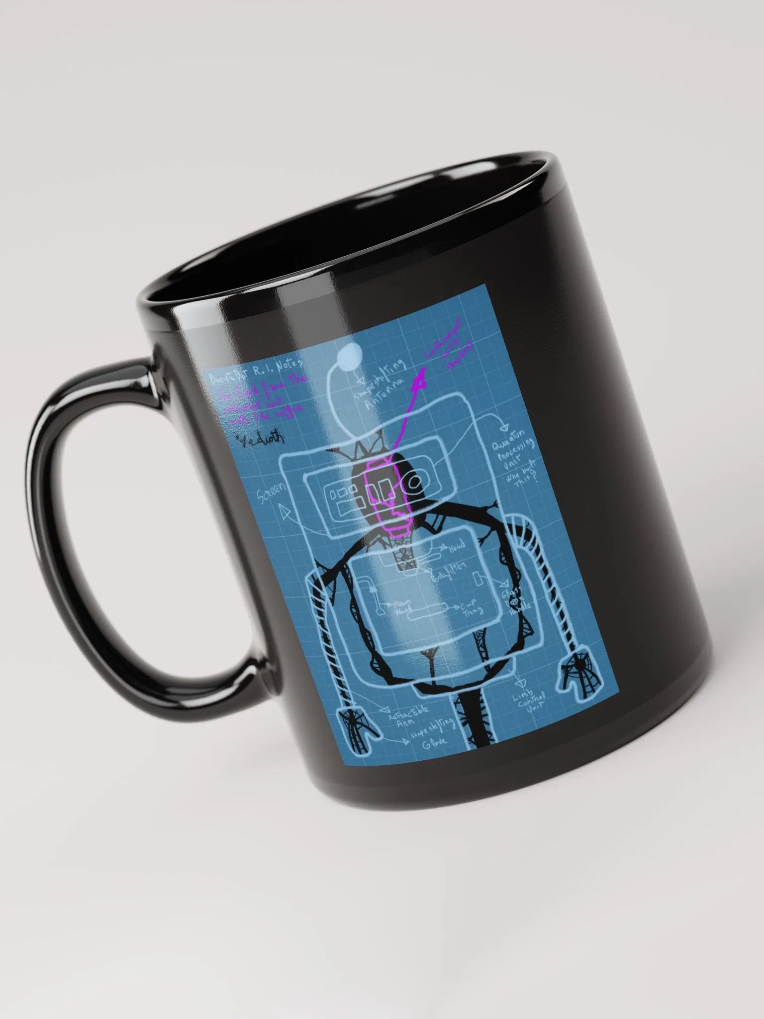 Barista Bot Blueprint Mug - HallowBean 2024 product image (5)