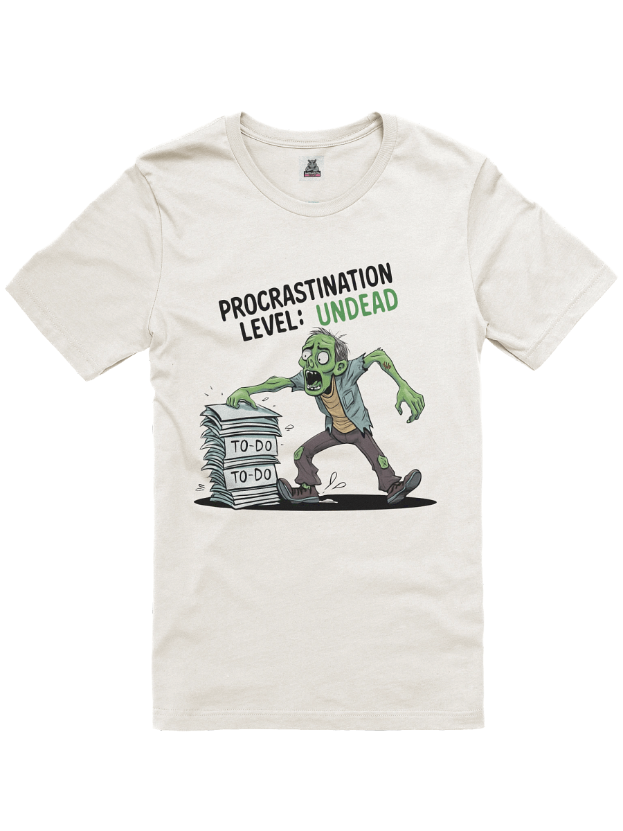 Women's Halloween Procrastination Level: Undead Zombie T-Shirt – Funny To-Do List Graphic Tee for Chronic Procrastinators product image (2)