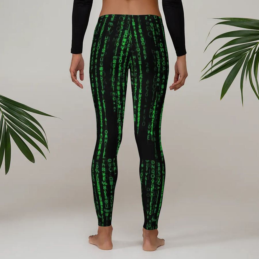 Leggings – Binary Code Print for Futuristic & Stylish Comfort product image (4)