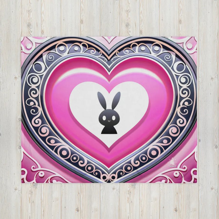 Crimson Heart Bunny Blanket product image (16)