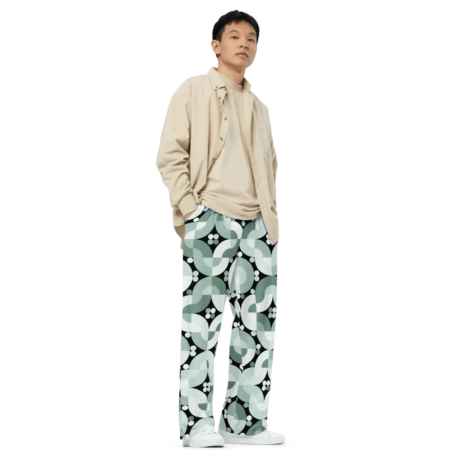 BUIII Retro Harmony: Mint Oasis Wide-Leg Pants product image (8)