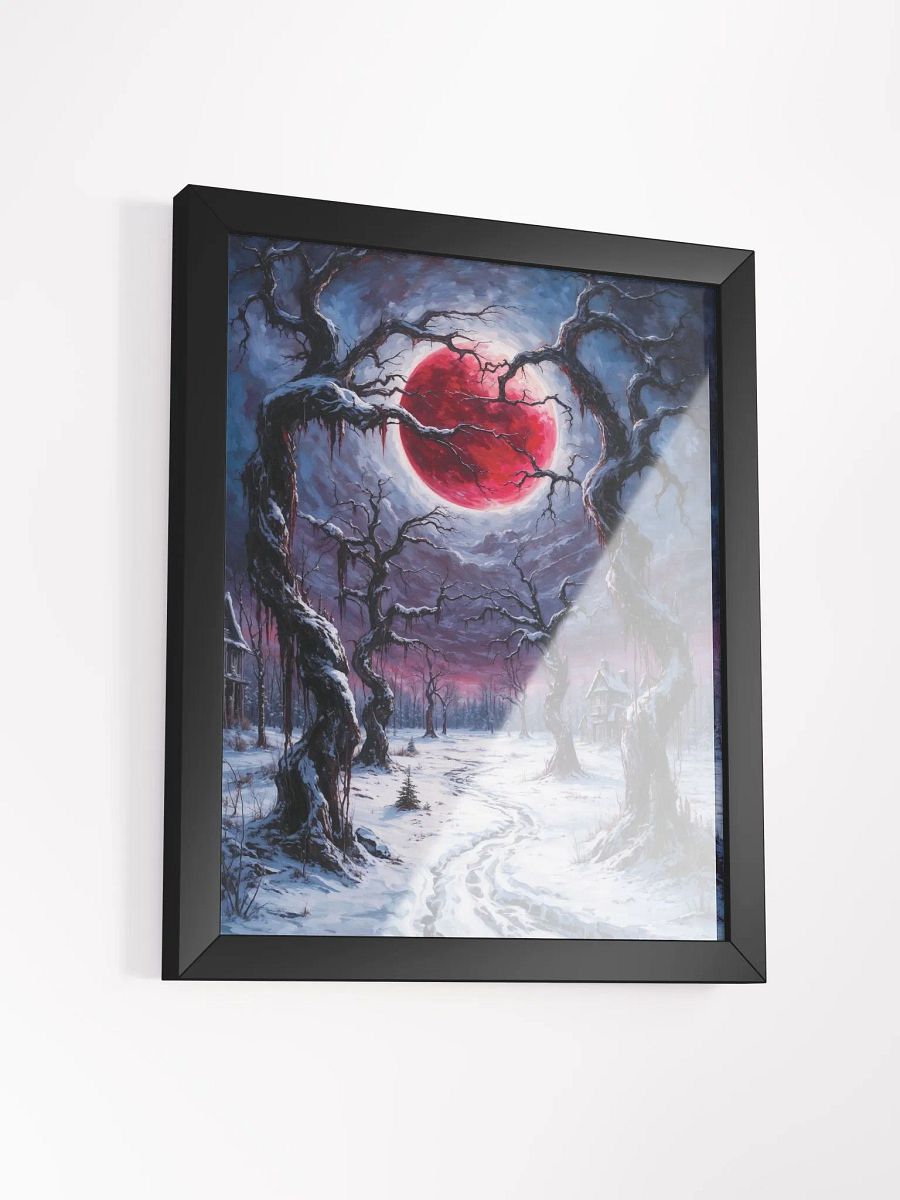 Crimson Moonlit Winter Framed Print product image (11)