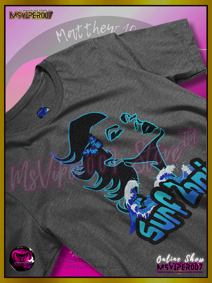 T-Shirt - MsViper007's "Surf Zonin™ [h2O oasis blue]" Comfort T-shirt By Anna H. product image (2)