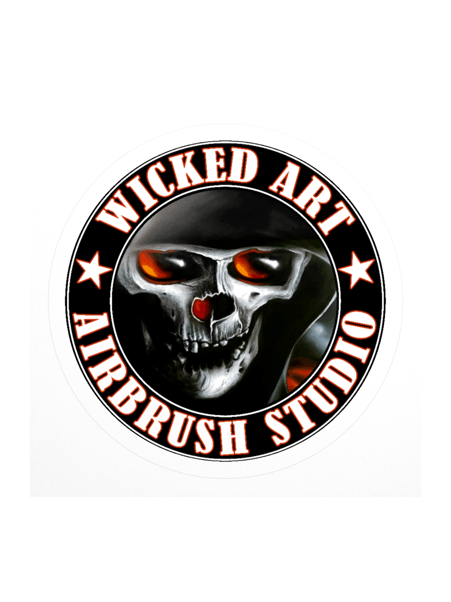 Wicked Art Skull Emblem Vinyl Sticker product image (3)