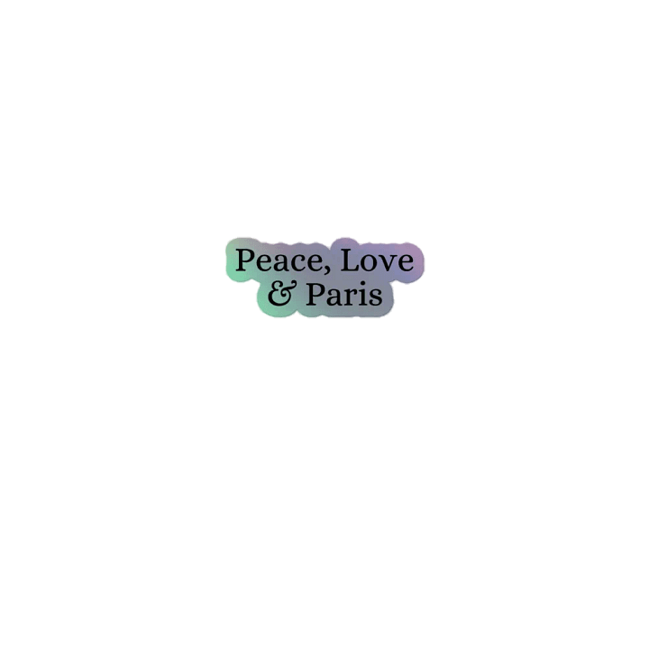 Peace, Love and Paris Mystic Hues Holographic Sticker Set product image (1)