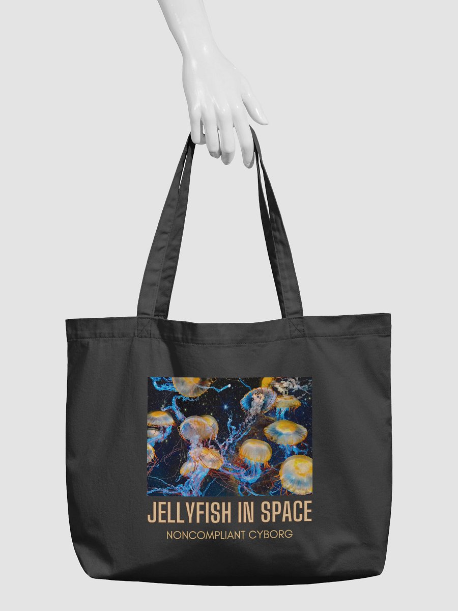 Jellyfish in Space Cotton Tote Bag product image (3)