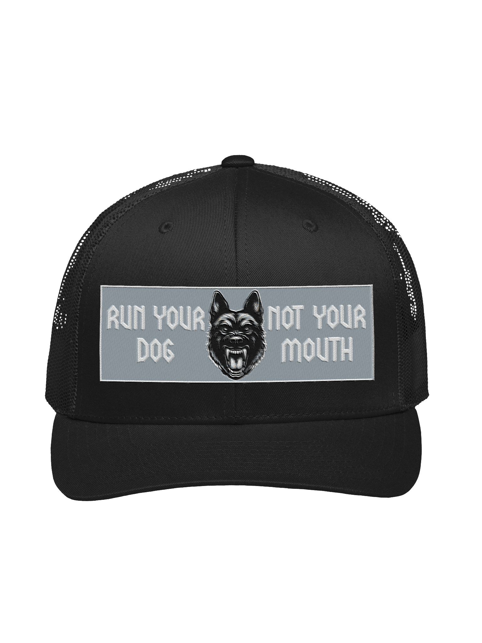 Run Your Dog, Not Your Mouth Retro Trucker Hat - Adult Unisex product image (6)