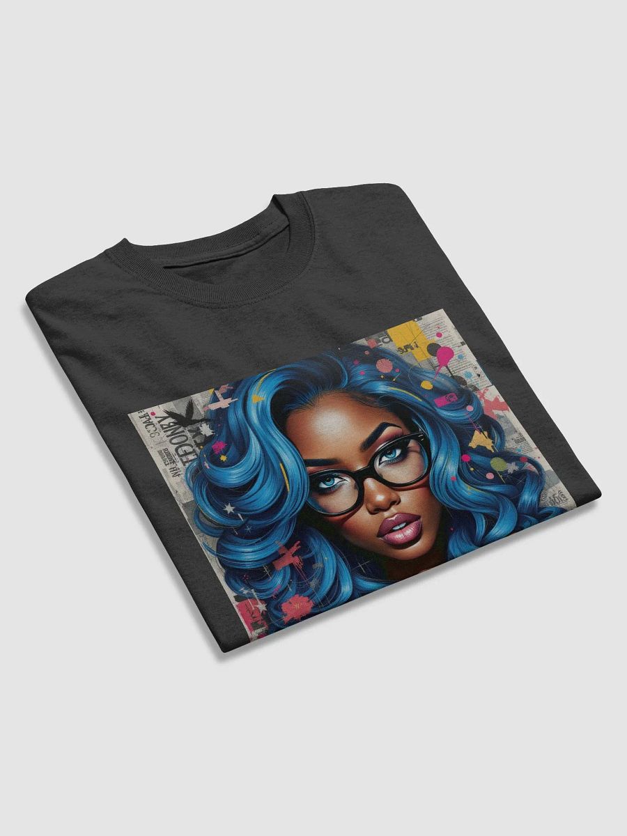 Vibrant Blue Hair Illustration T-Shirt product image (3)