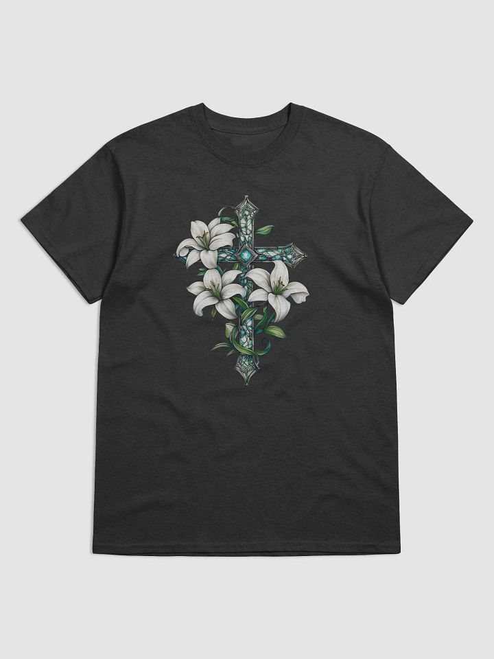 "Lilies of Grace" Cross T-Shirt product image (2)